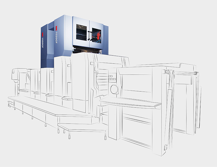 MK 1020CF 冷燙單元
技術(shù)描述：冷燙印技術(shù)
在膠印機(jī)上加裝冷燙單元，完成先燙后印或先印后燙，擺桿跳步能有效節(jié)約電化鋁。